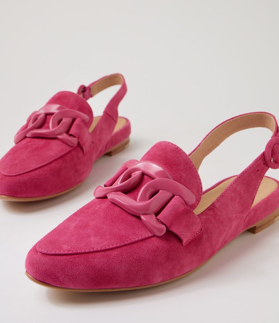 Favillas Fuchsia Suede Slingbacks Favillas Fuchsia Suede Slingbacks