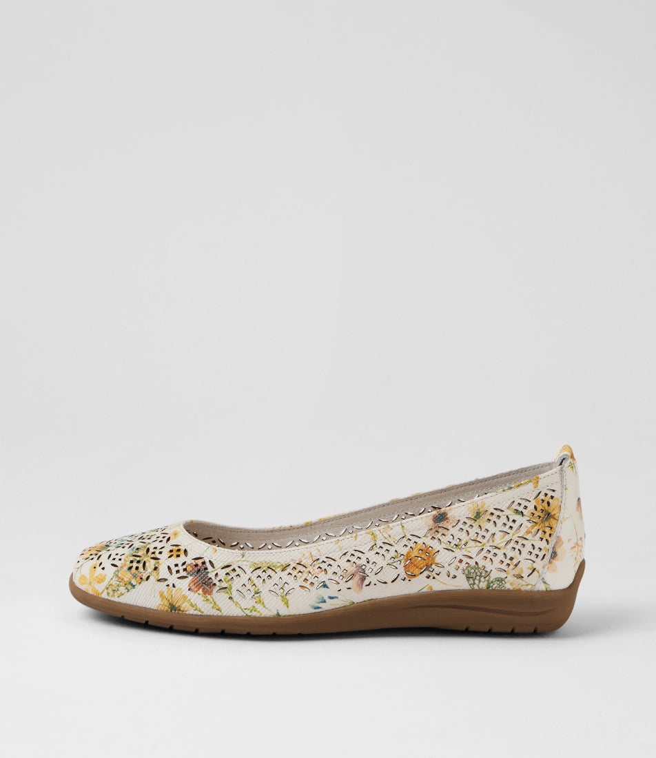 Carlinas Butterfly Multi Leather Flat Shoes