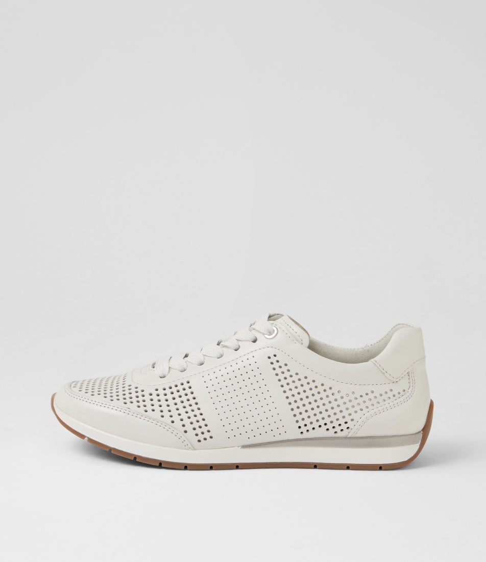 Portofino 8 White Leather Lace Up Sneakers