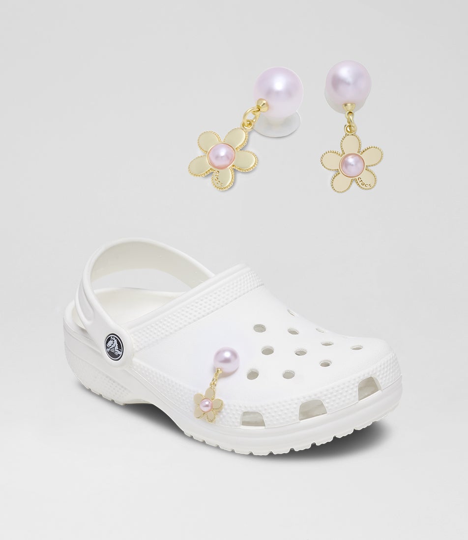 Pearl & Gold Flower Jibbitz