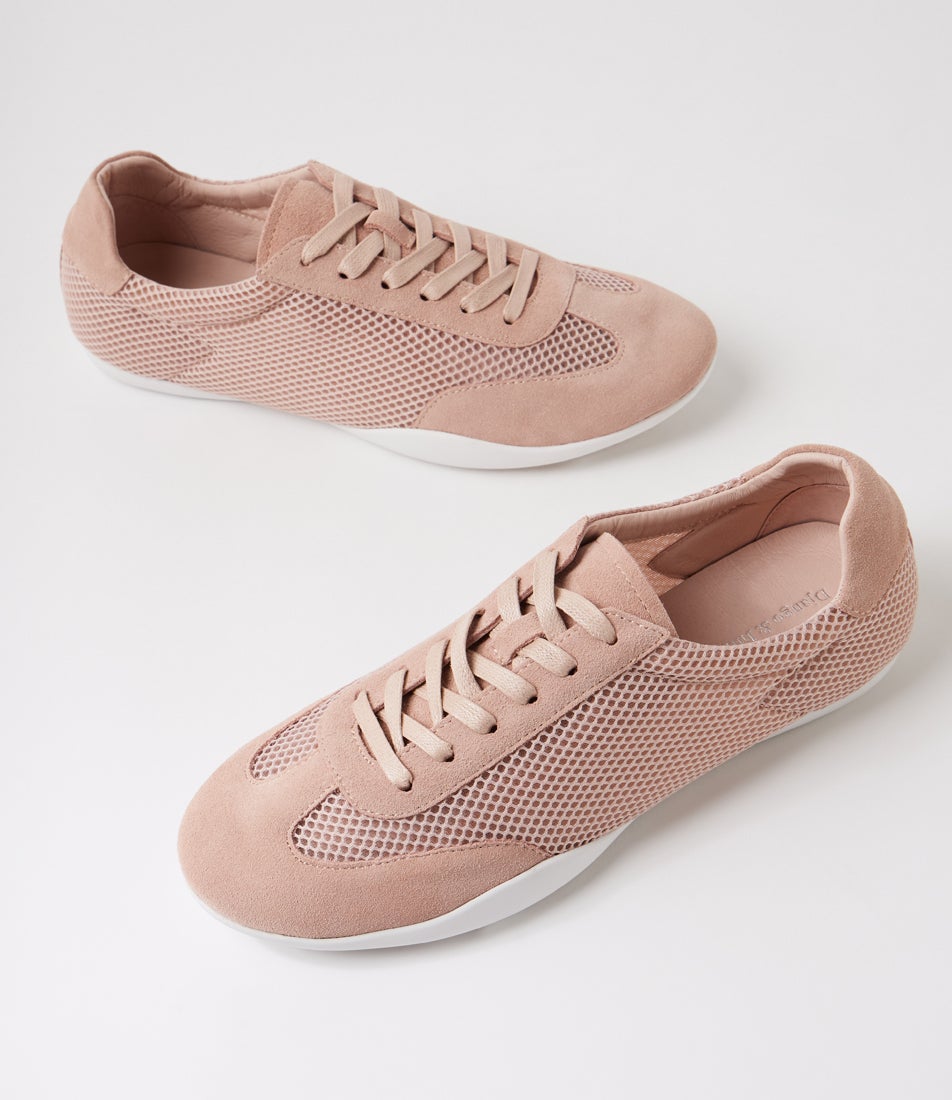 Zasizi Pink Suede Mesh Sneakers