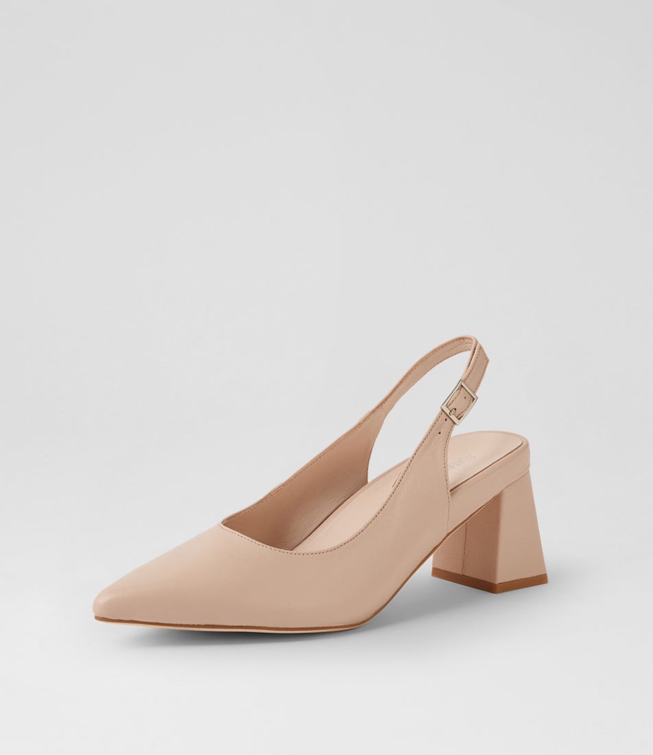 Wendye Nude Leather Slingbacks Wendye Nude Leather Slingbacks