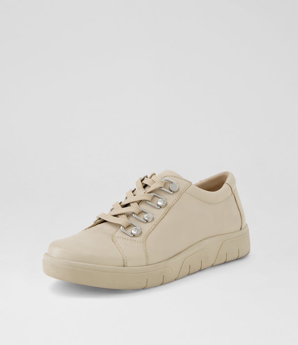 Theas D Almond Leather Sneakers