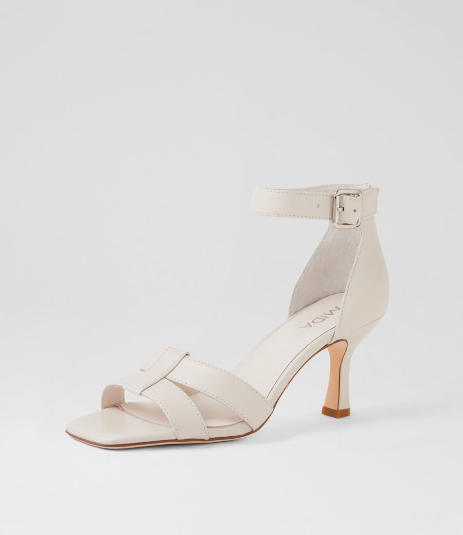 Lunar Nougat Leather Sandals