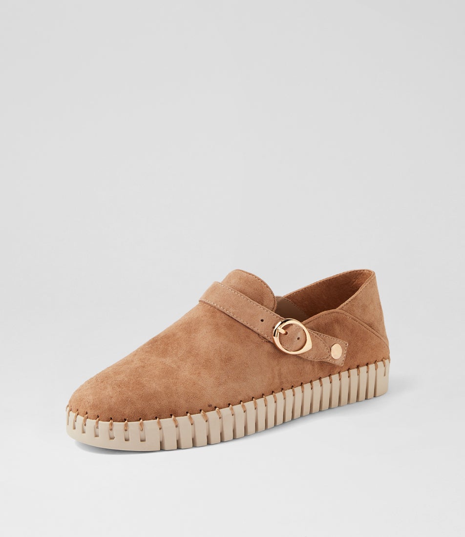 Halpha Light Choc Almond Suede Sneakers
