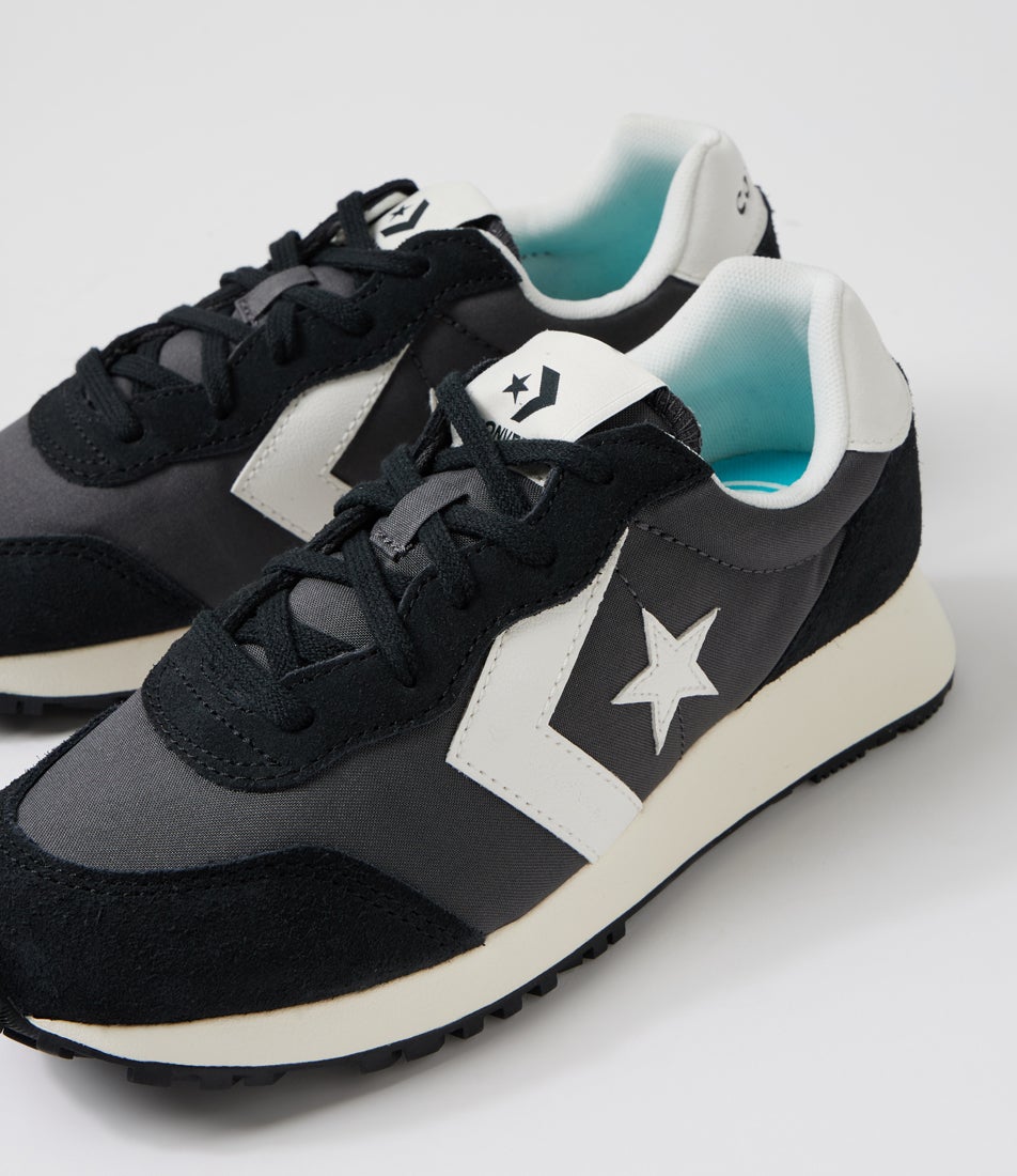 Omega Trainer W Black Dark Matter Suede Mesh Sneakers
