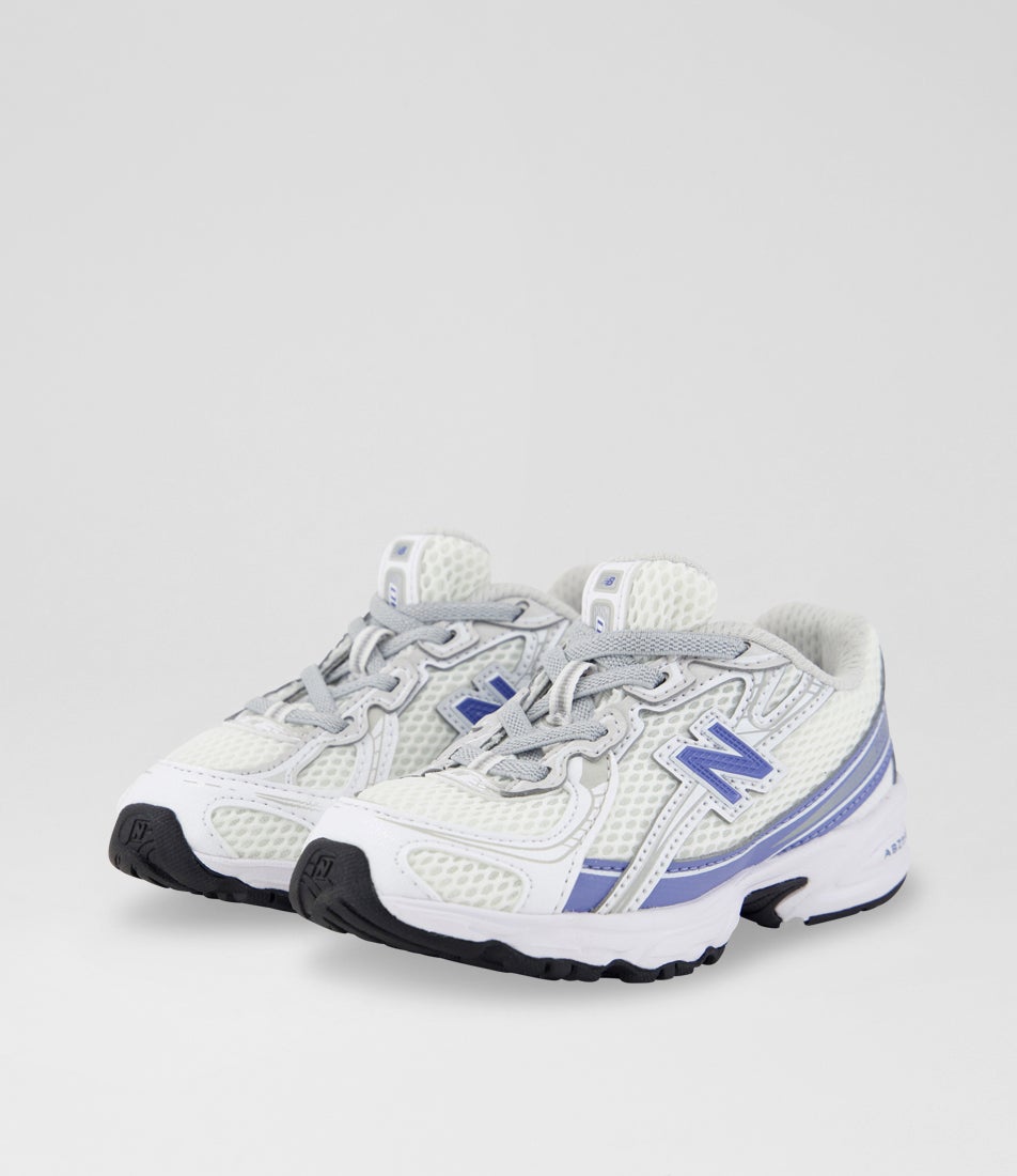 740 Toddler White Fairweather Blue Fabric Sneakers