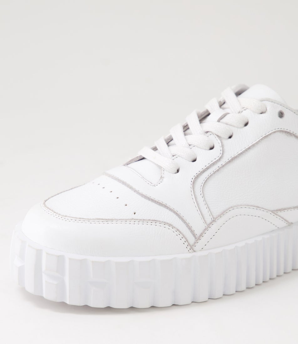 Olonga White Leather Sneakers