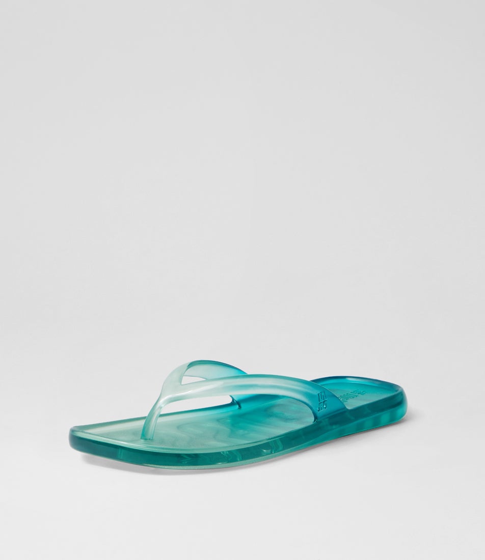 Beachwear Green Blue Pvc Thongs
