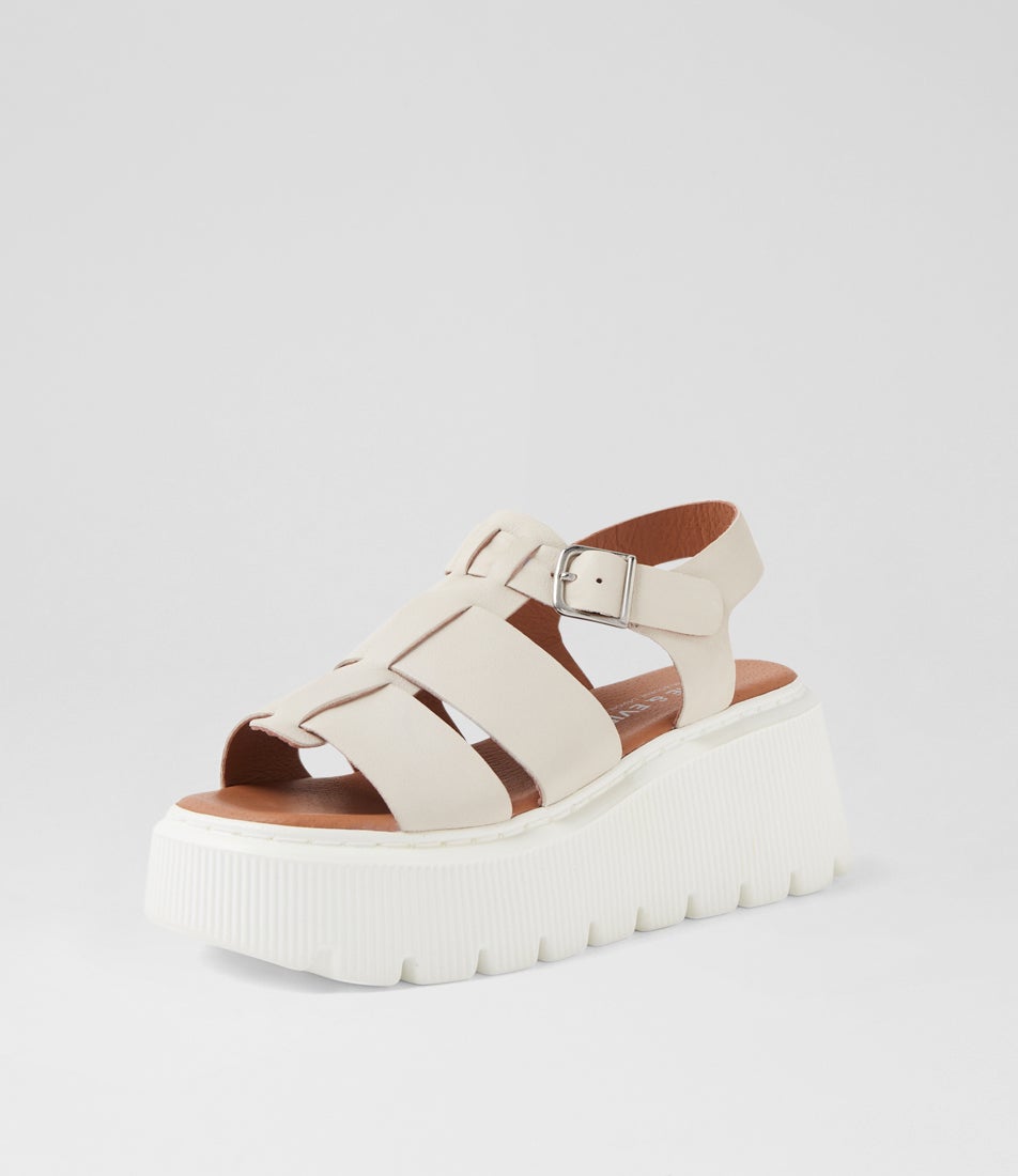 Clemency Stone Leather Sandals