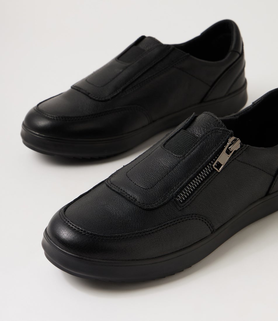 Zilli Black Leather Sneakers