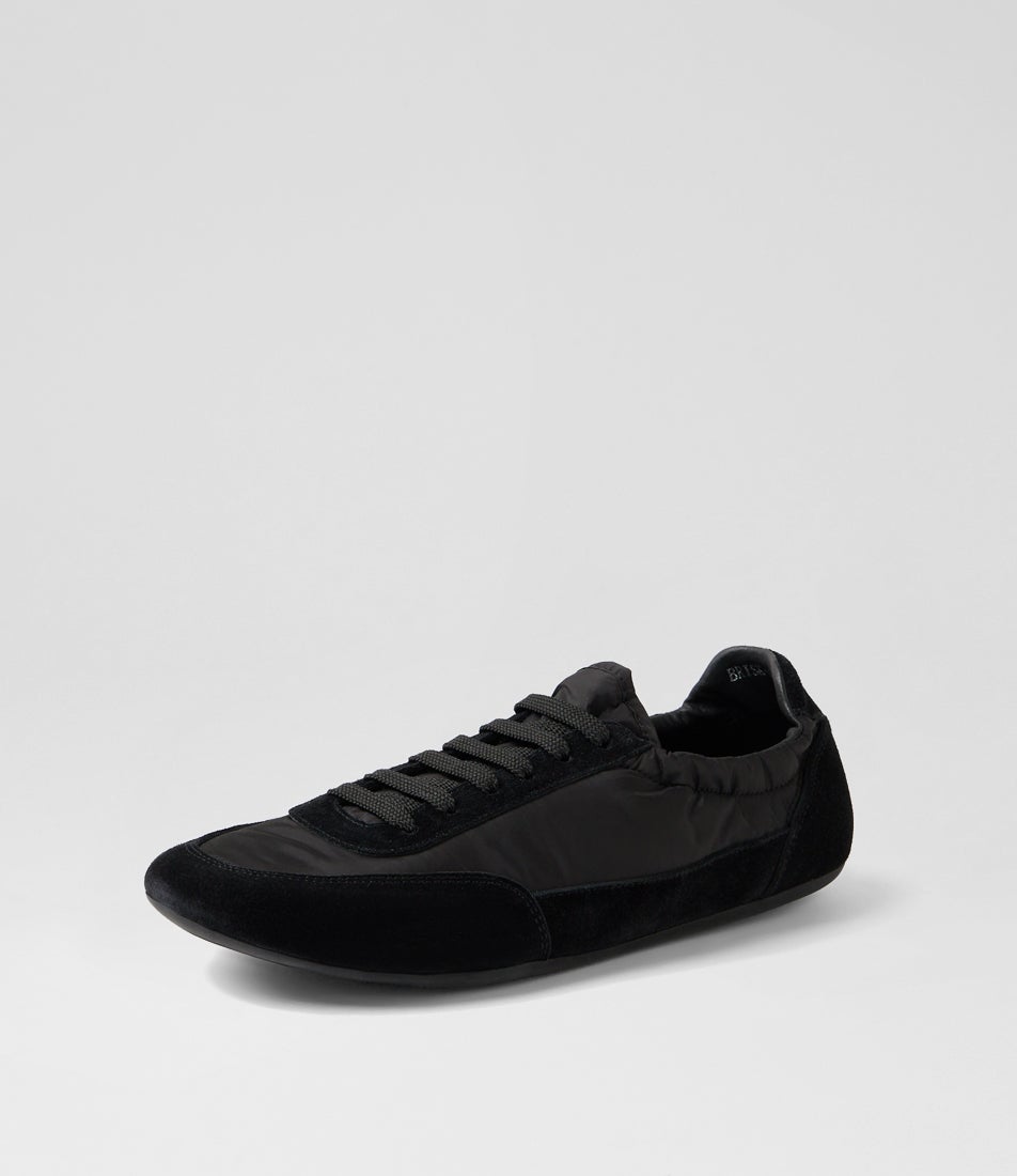 Brisk Black Suede Fabric Sneakers