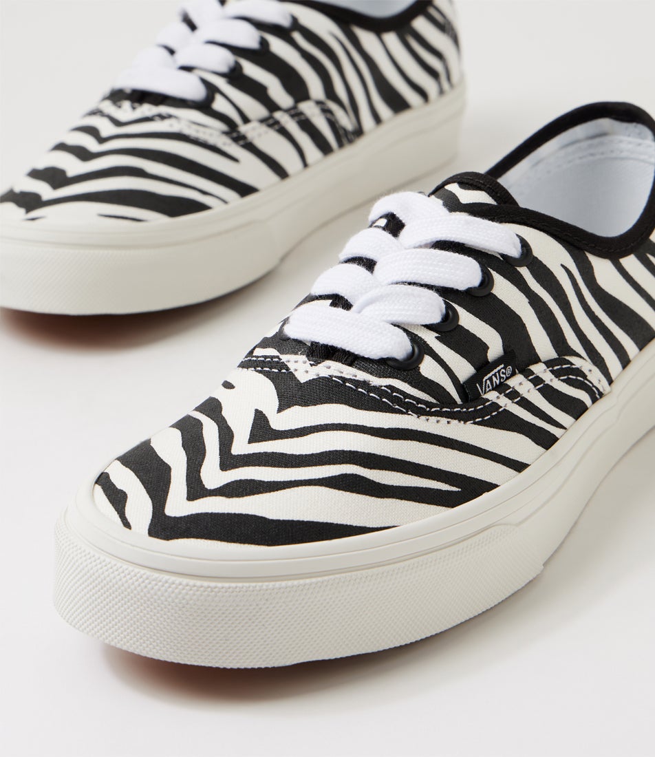 Authentic W Zebra Canvas Sneakers