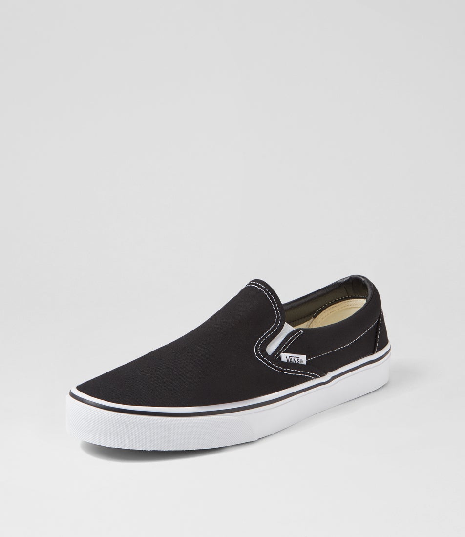 Classic Slip On W Black Canvas Sneakers Classic Slip On W Black Canvas Sneakers