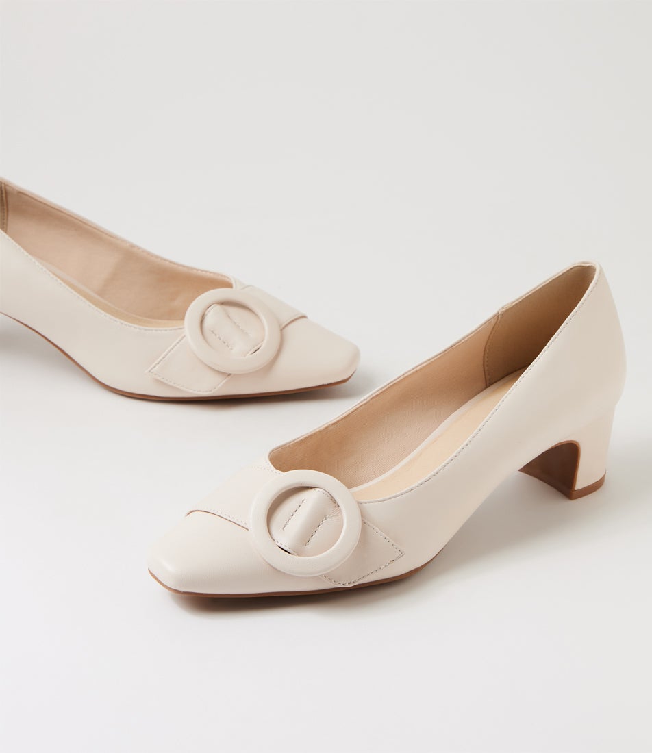 Kevie Almond Leather Heels Kevie Almond Leather Heels