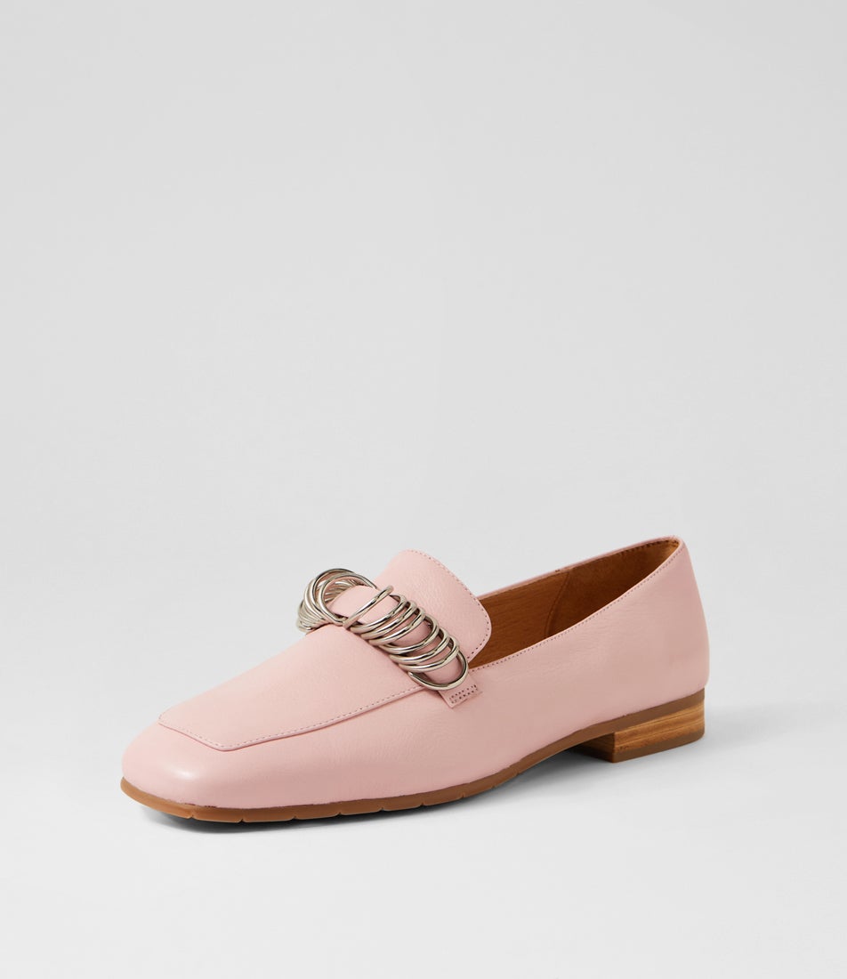 Pillas Pink Leather Loafers
