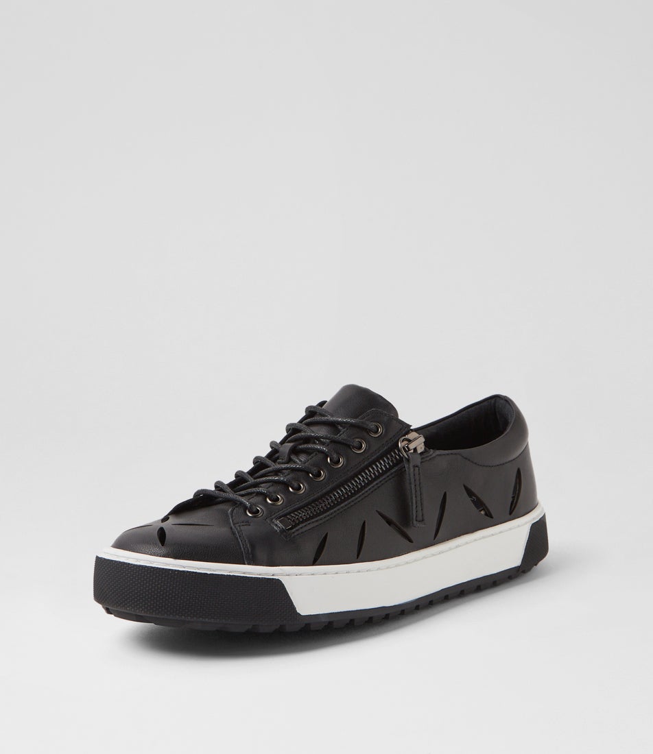 Tamela Black Leather Sneakers