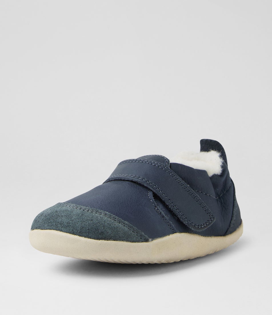Xp Marvel Arctic Pre Navy Leather Flat Shoes