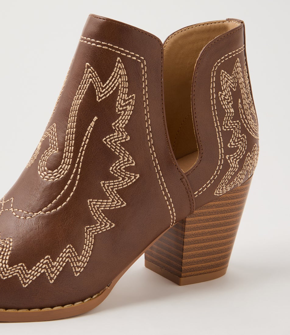 Craayzie Pecan Ankle Boots