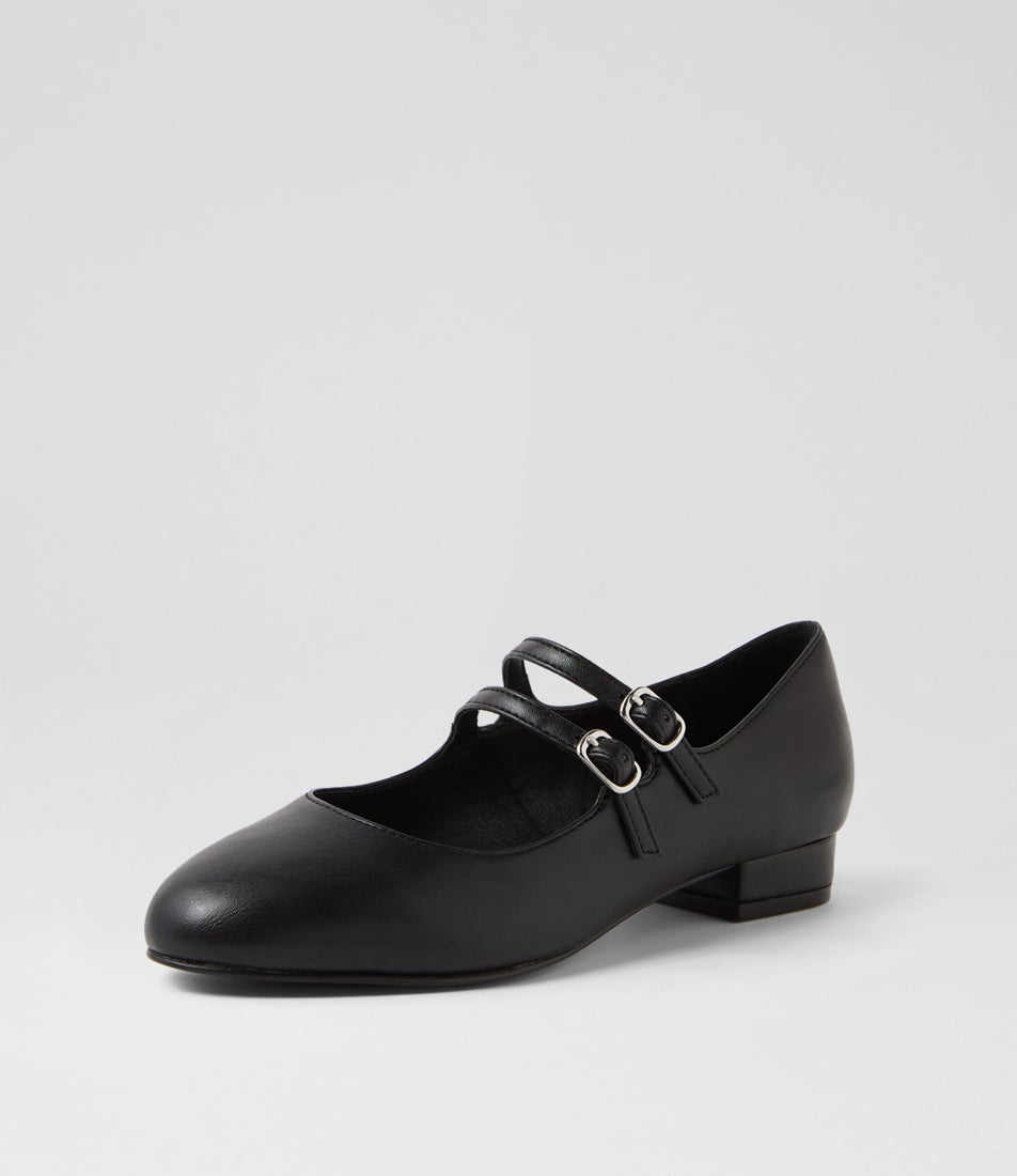 Tombalo Black Flat Shoes