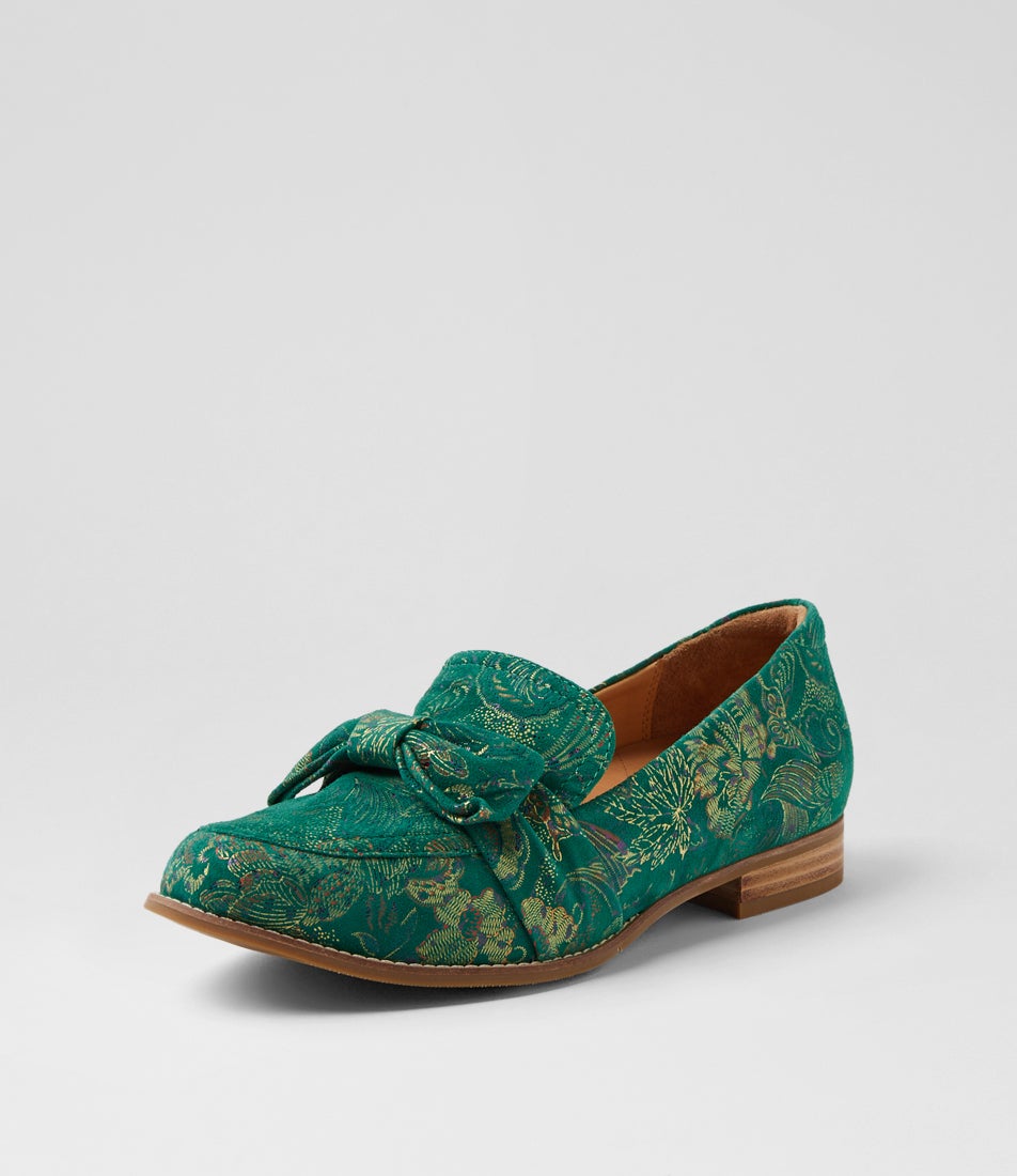 Tarnow Xf Emerald Royal Print Suede Loafers