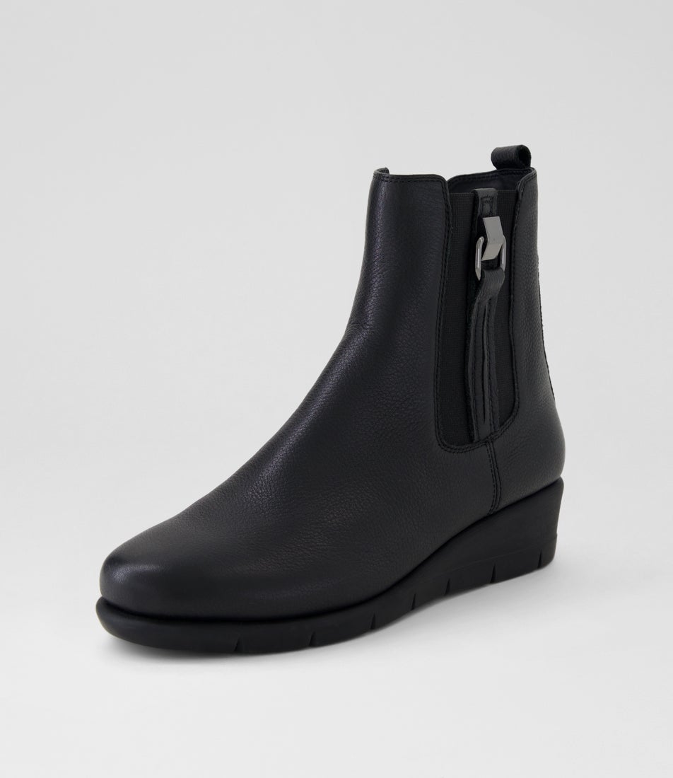 Mayia Black Leather Ankle Boots Mayia Black Leather Ankle Boots