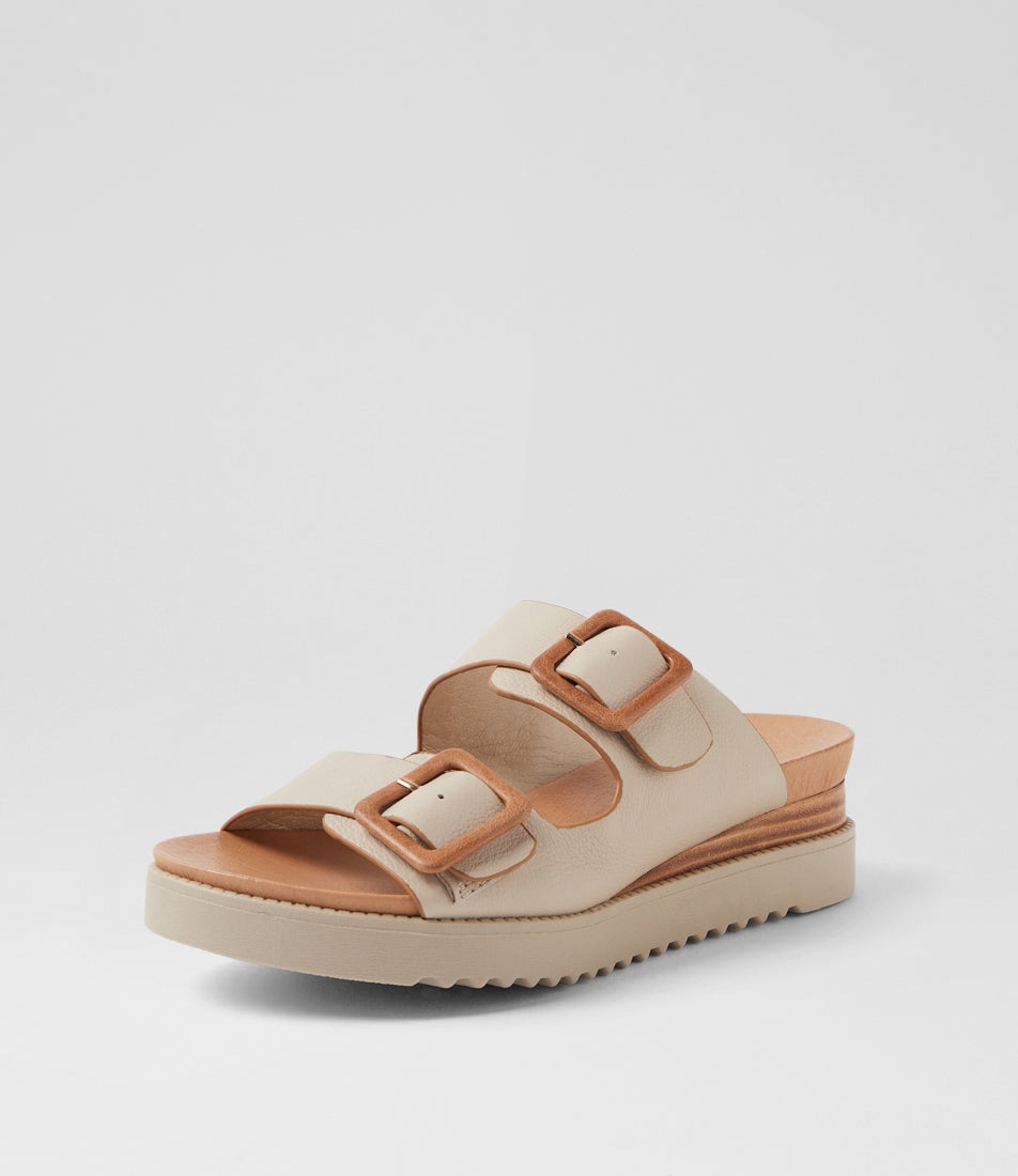 Alphie Almond Tan Leather Mules