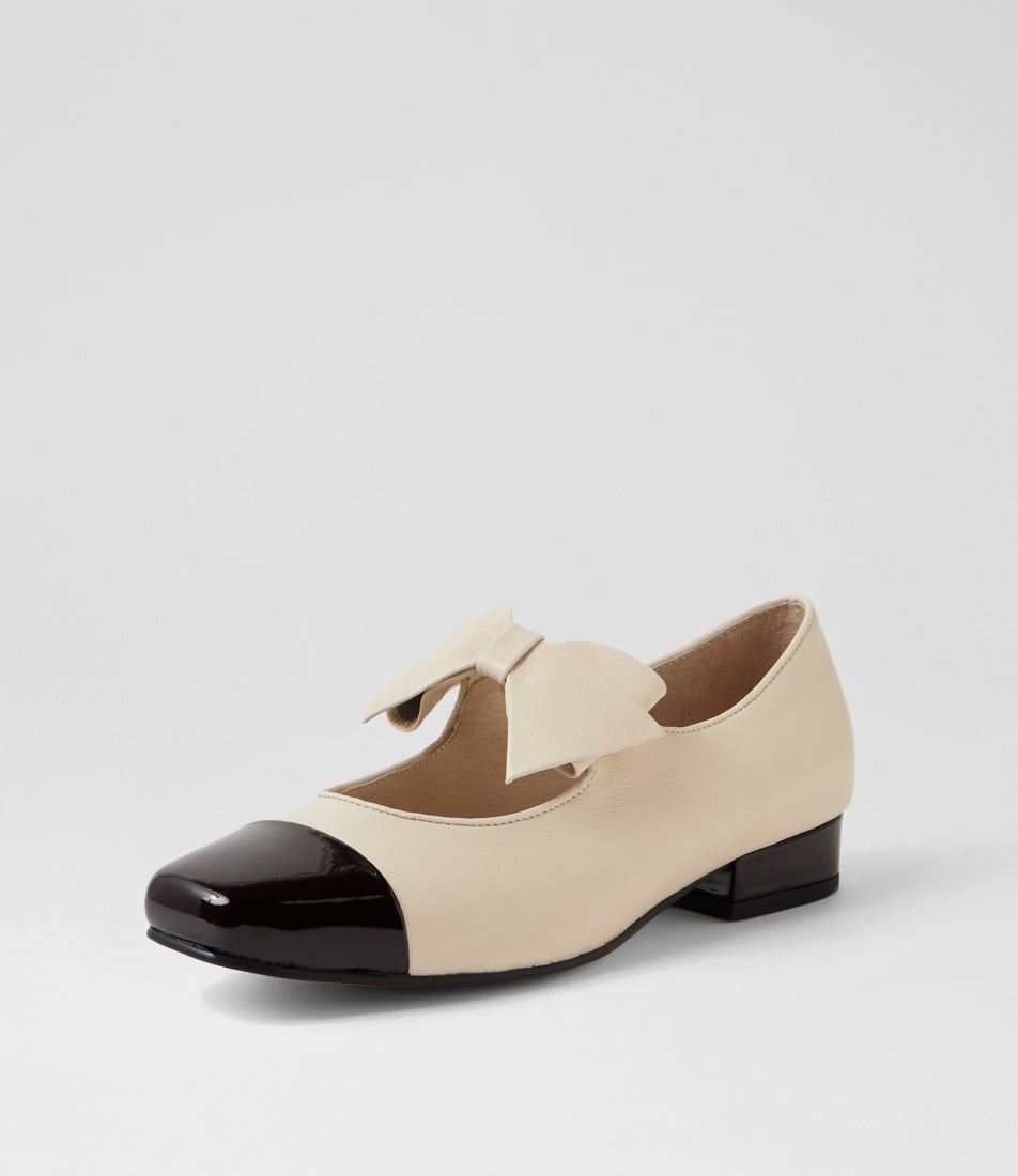 Broocks Choc Milk Patent Leather Mary Jane Heels