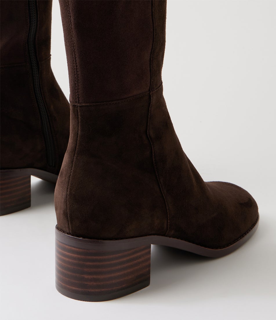 Ronel Choc Suede Knee High Boots