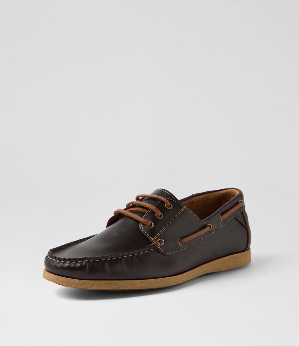 Launch Mahogany Leather Boat Shoes