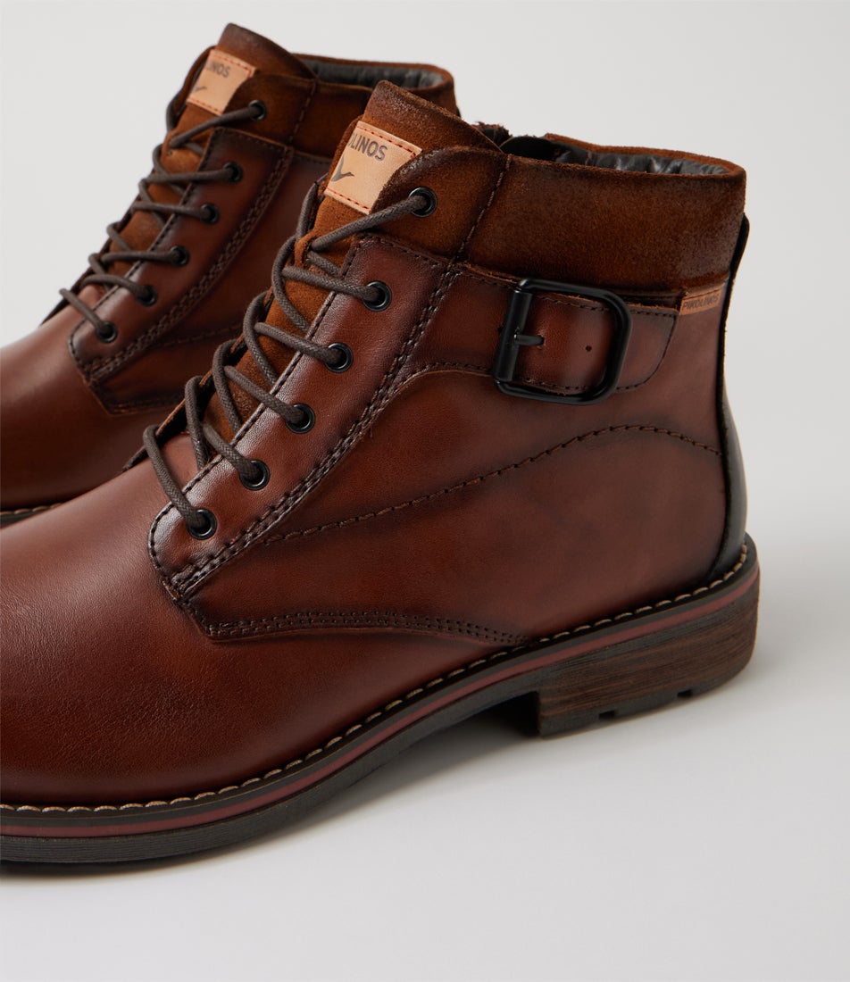 York 45 Cuero Leather Lace Up Boots