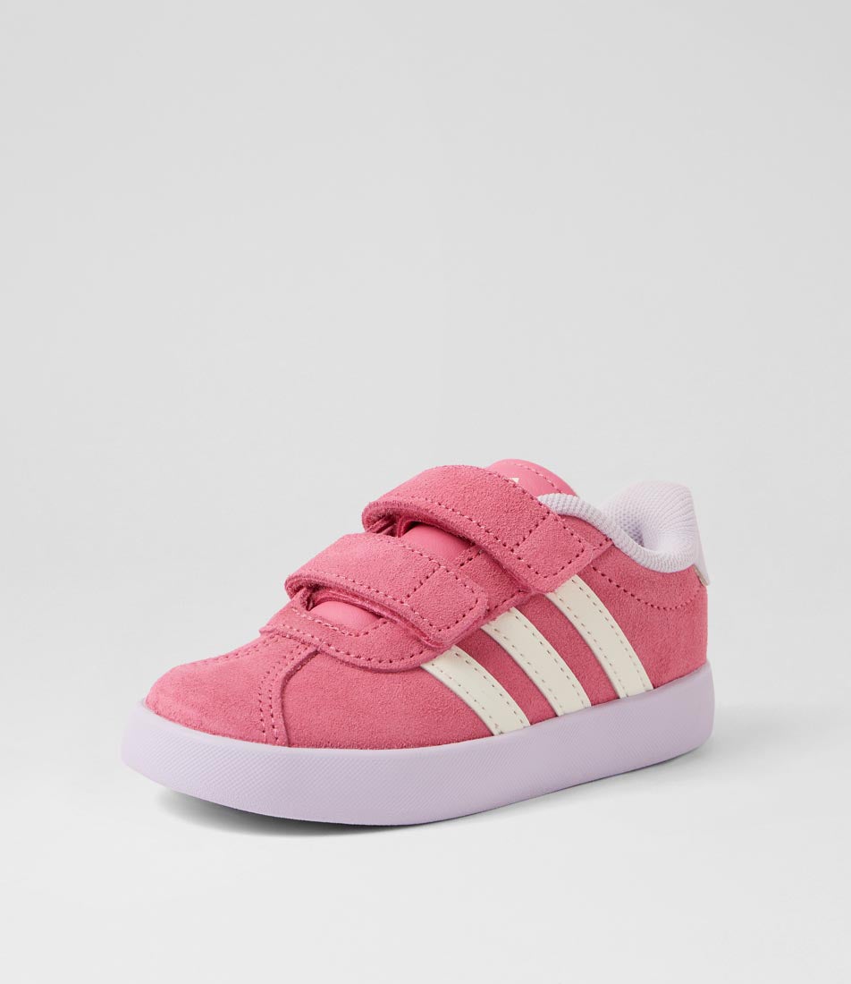 Vl Court 3 Cf I Toddler Pink Fusion White Ice Lavender Fabric Sneakers