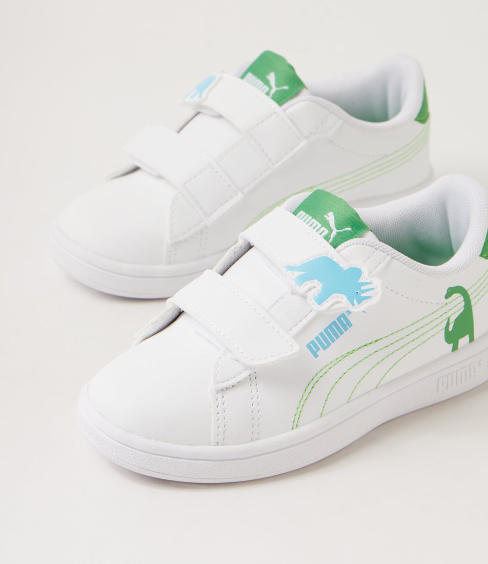 Smash 3 Dino Junior White Green Blue Sneakers