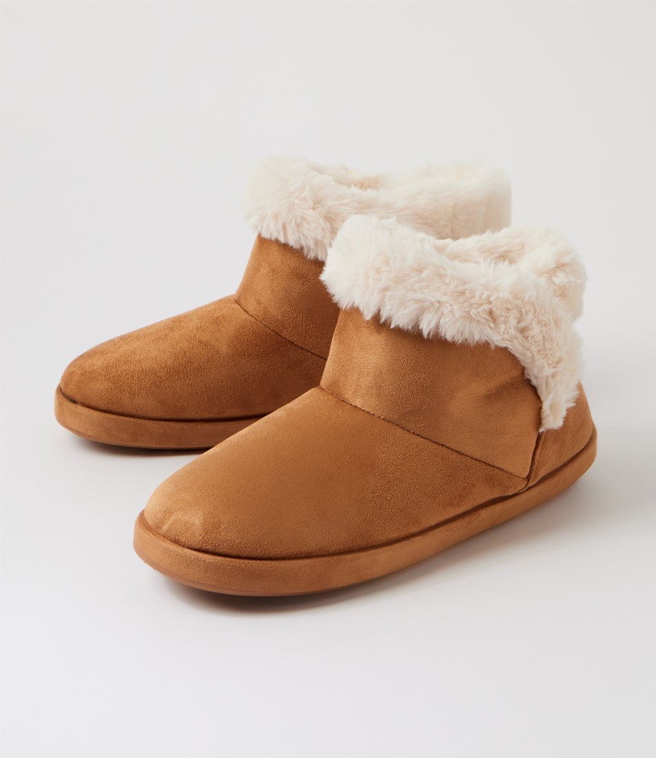 Squish Cognac Fabric Ankle Boots