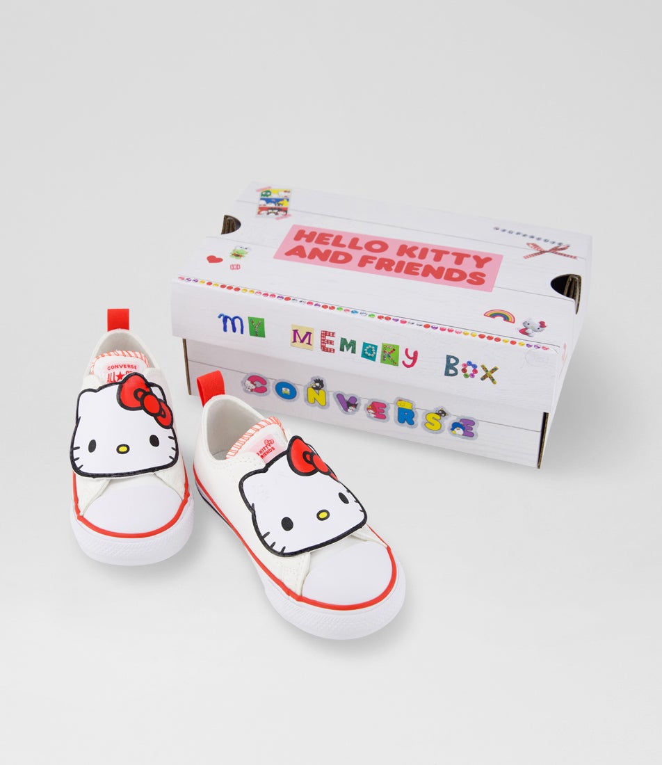 Hello Kitty Ctas Low Toddler White Red Canvas Sneakers