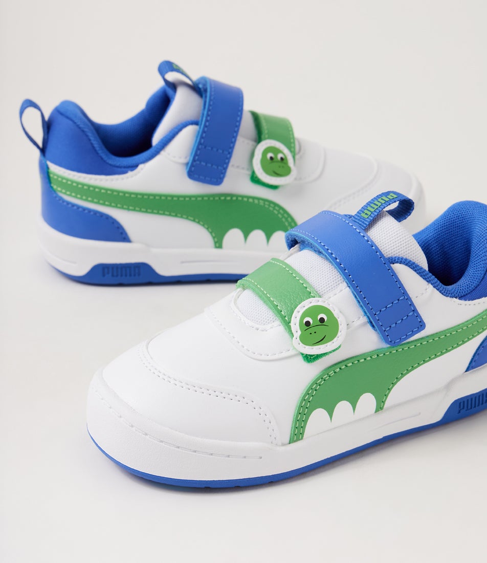 Multiflex Dino Toddler White Green Blue Sneakers