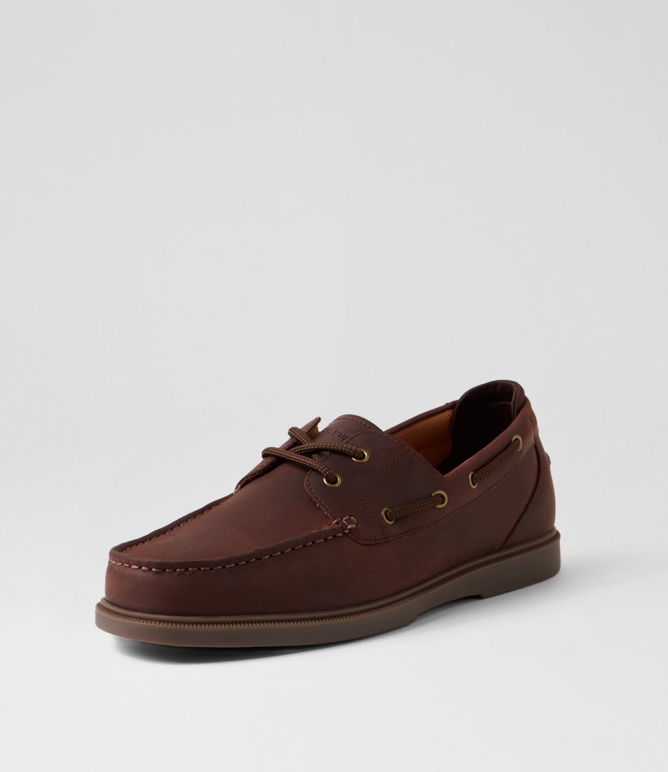 Pandero Burgundy Leather Boat Shoes
