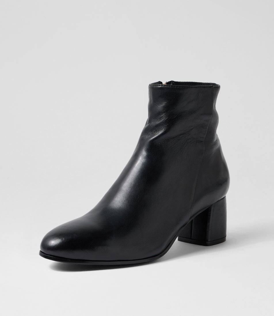Fryes Black Leather Ankle Boots