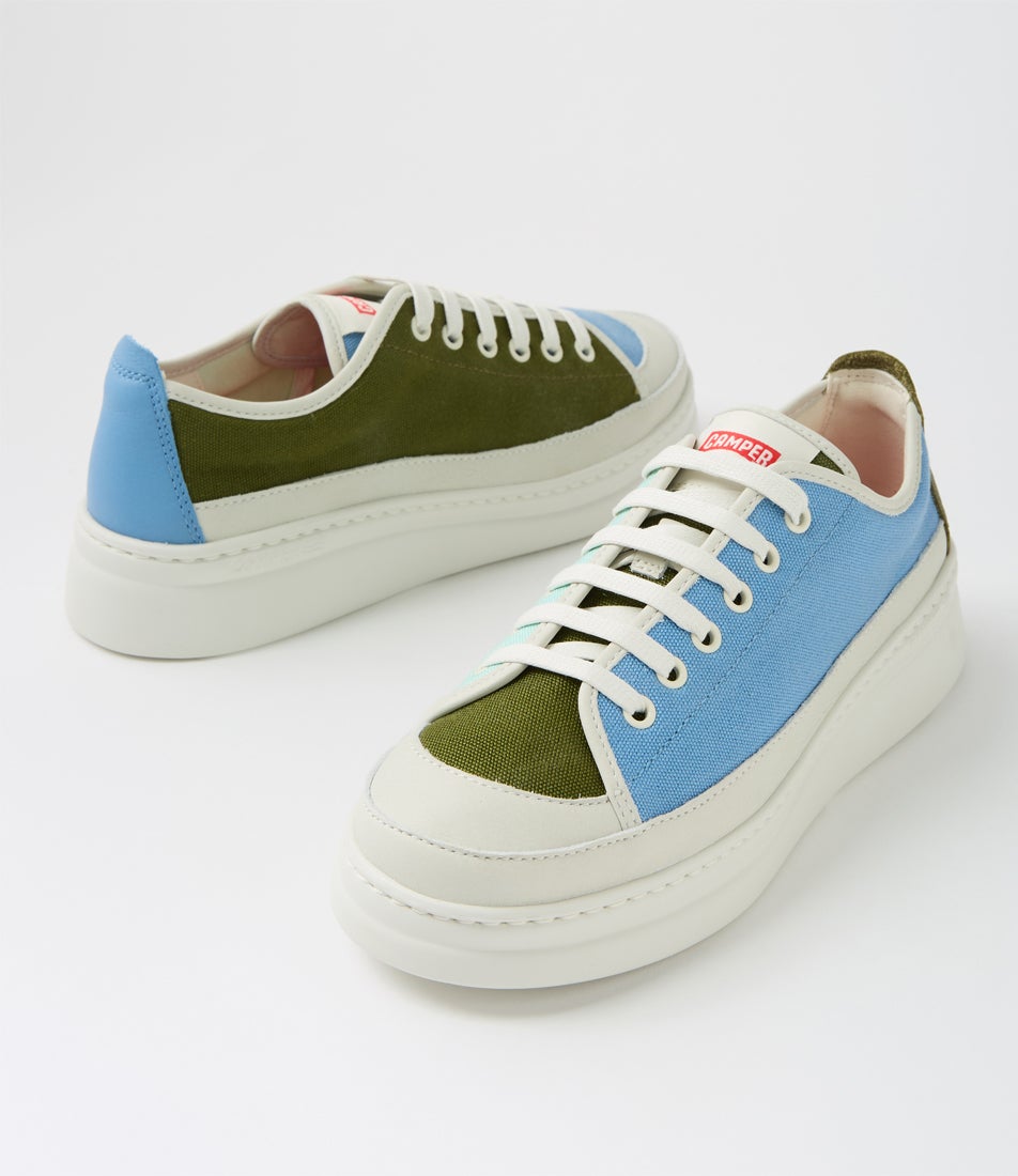 Twins Green Multi Leather Sneakers