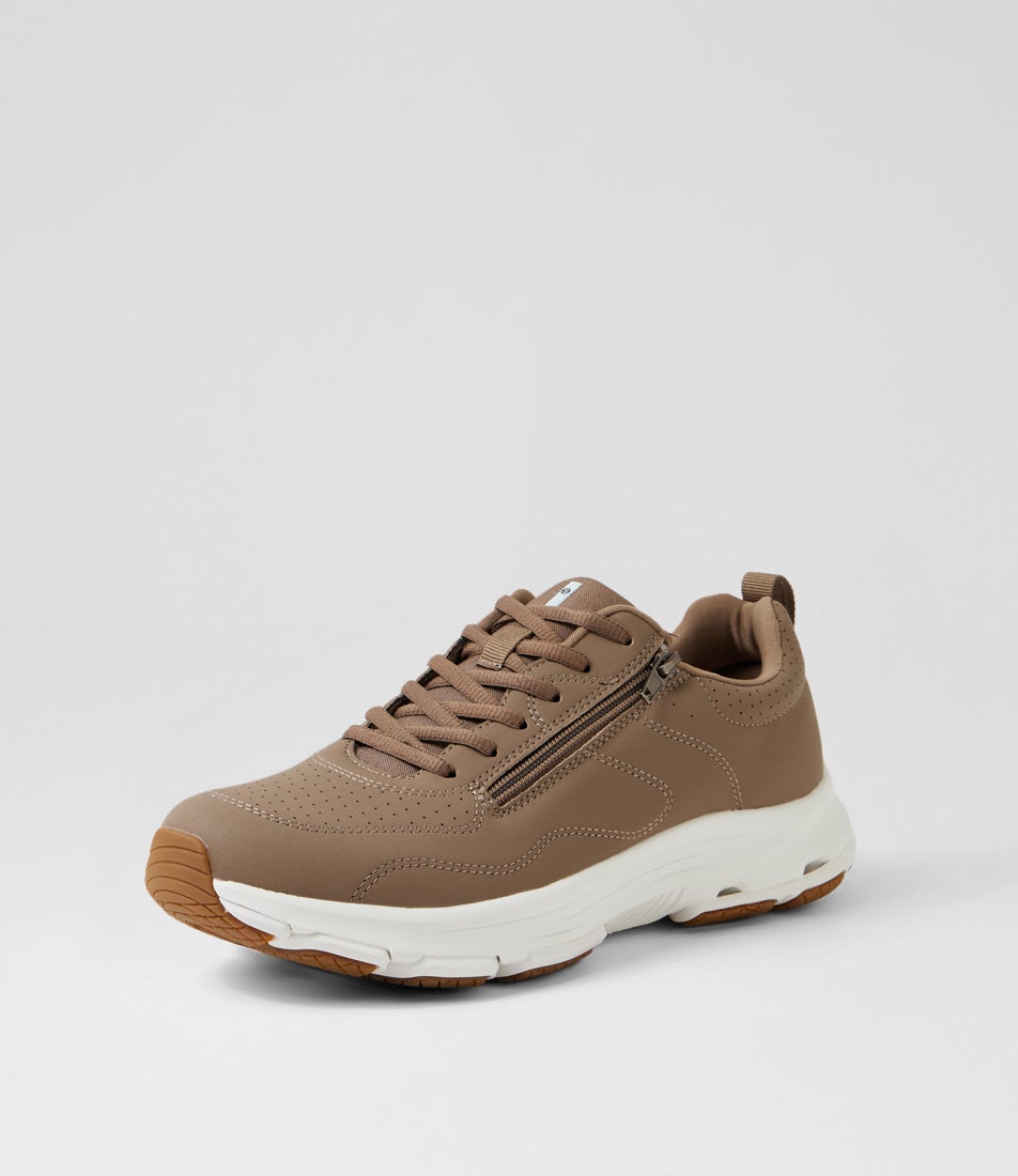 Willin Taupe Fabric Sneakers