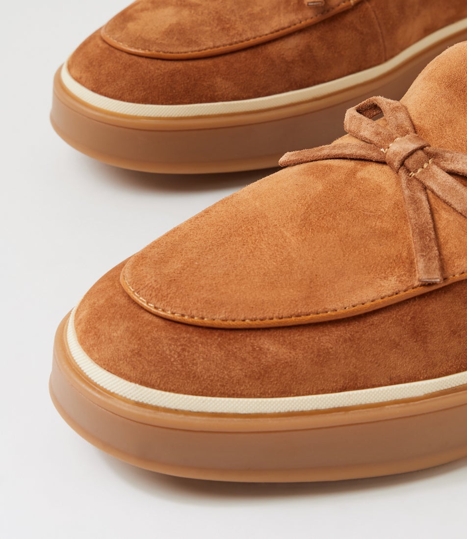 Parsino Camel Suede Loafers