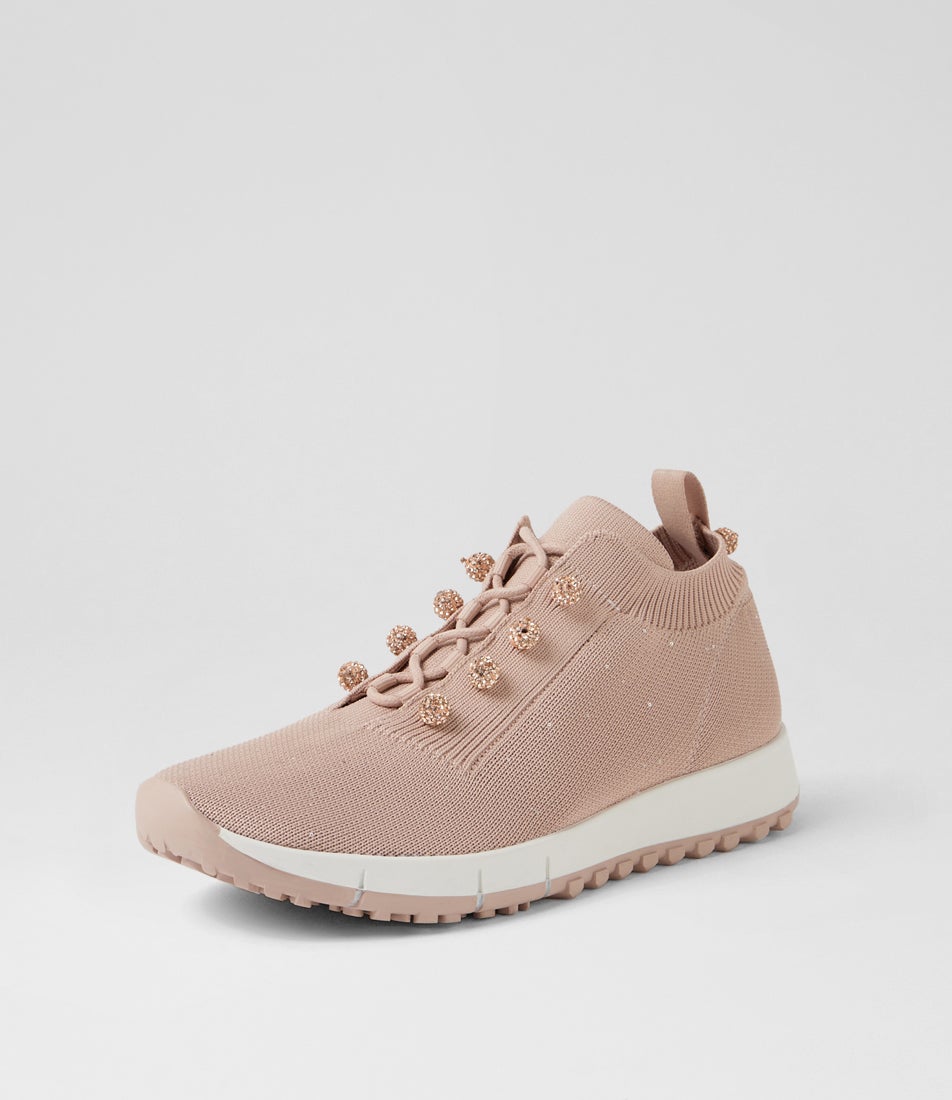 Jeliza Nude Knit Sneakers