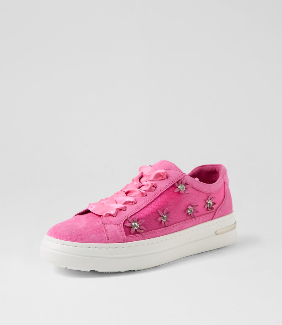 Wardia Pink Suede Multi Sneakers