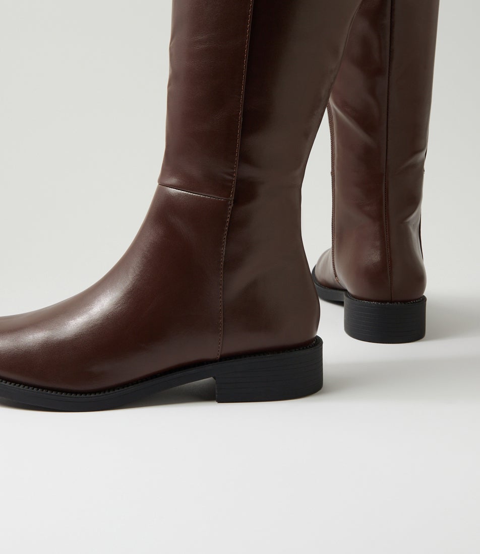 Gabe Chocolate Brown Knee High Boots