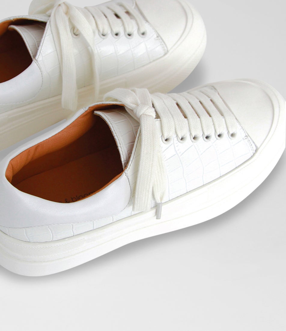 Just A Dream White Leather Sneakers