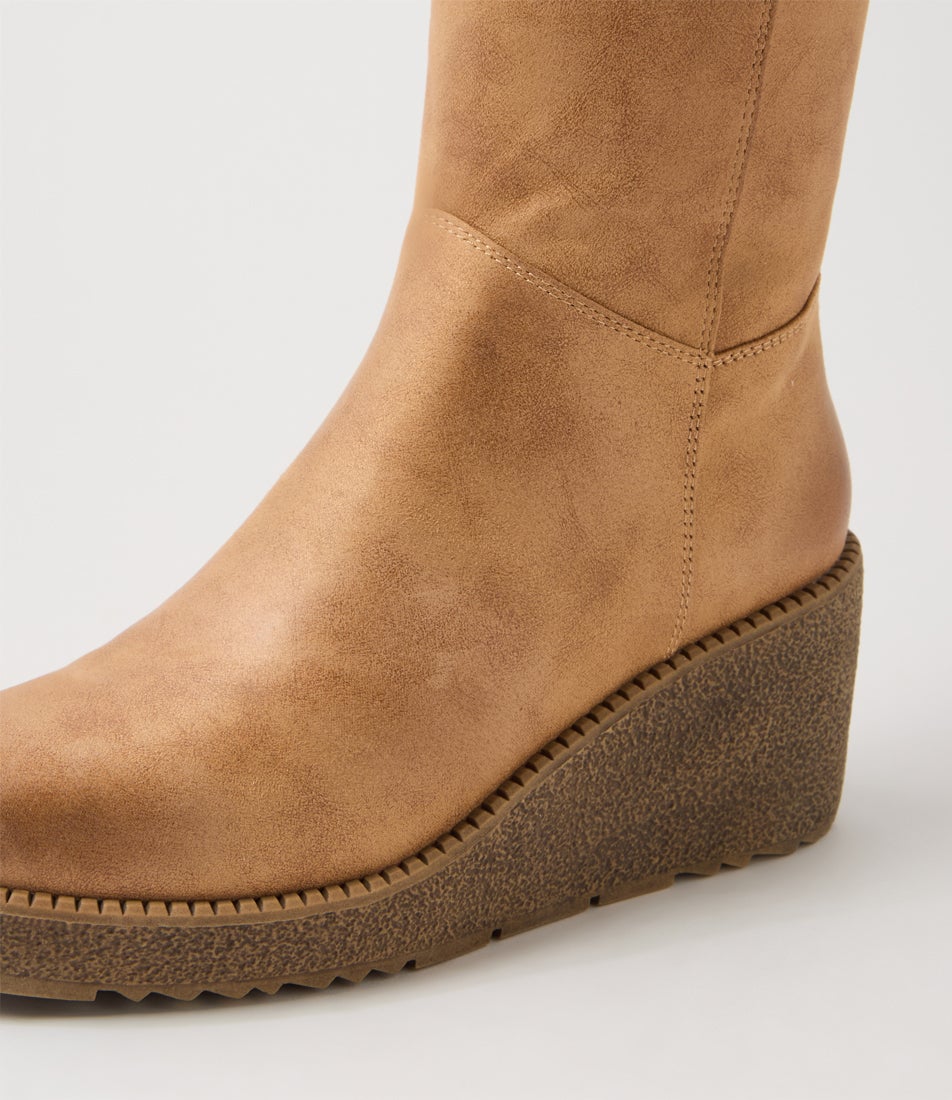 Linson Sand Microsuede Knee High Boots Linson Sand Microsuede Knee High Boots