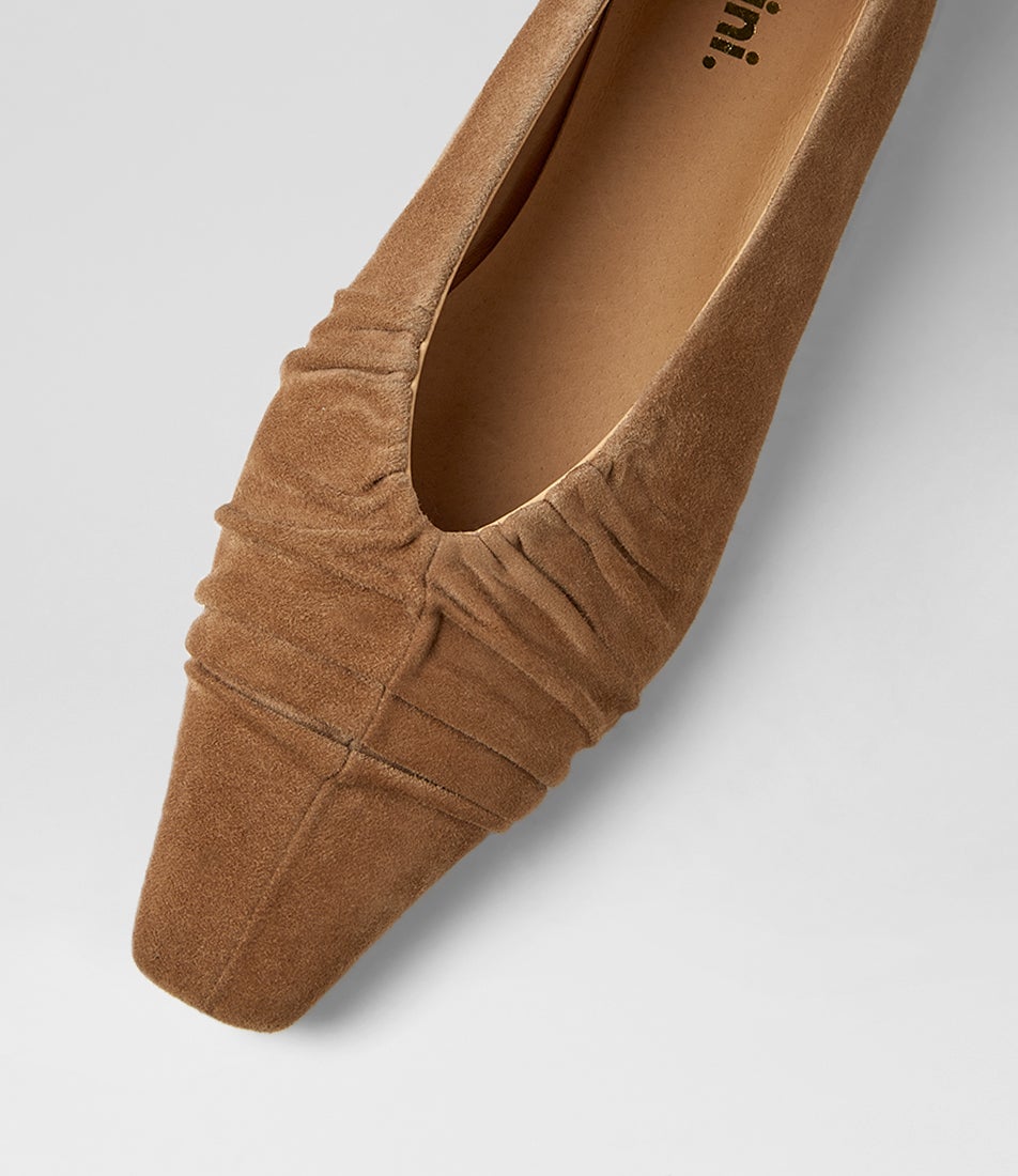 Otage Coffee Suede Flat Shoes