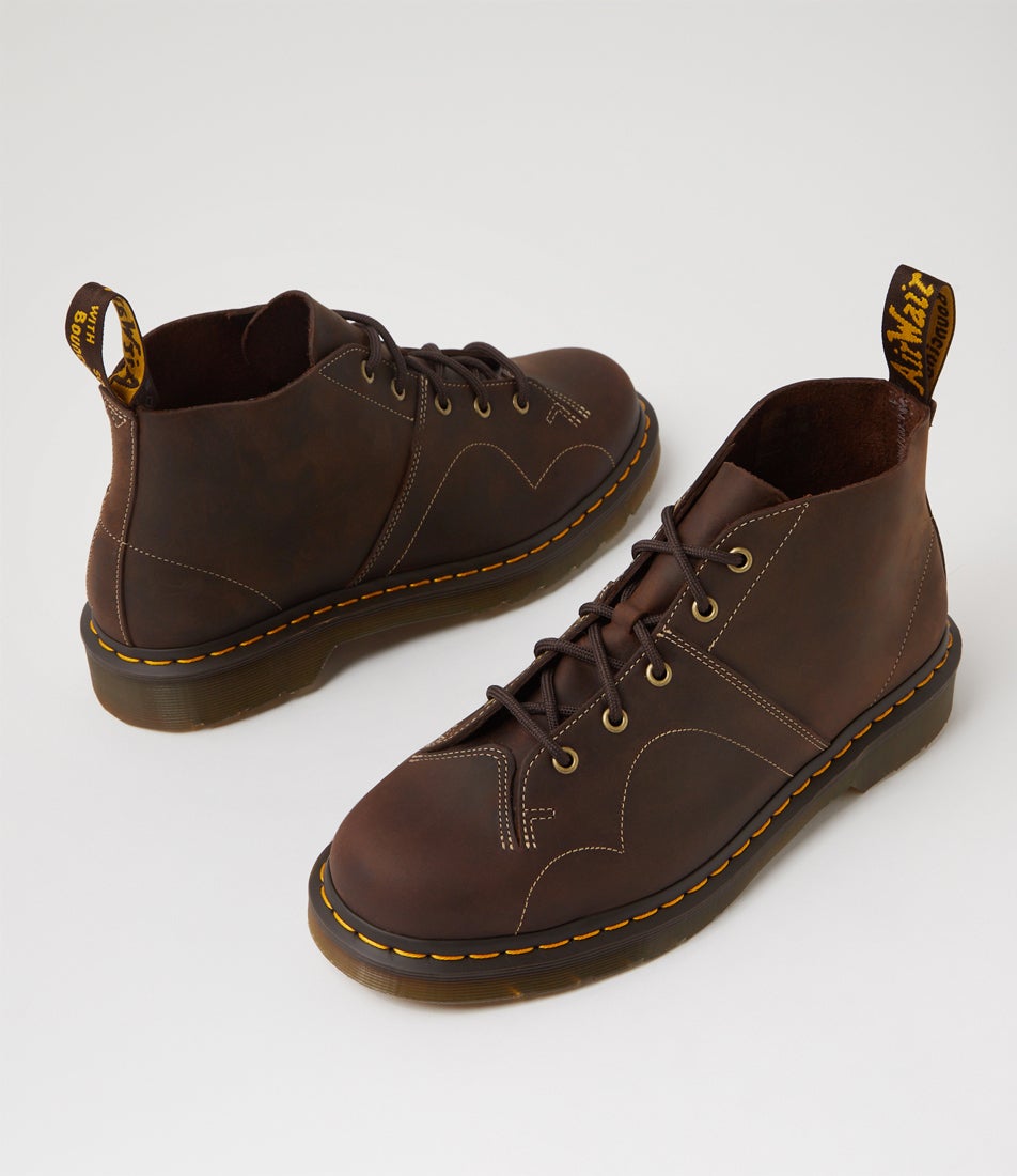 Church Monkey Dark Brown Crazy Horse Nubuck Lace Up Boots