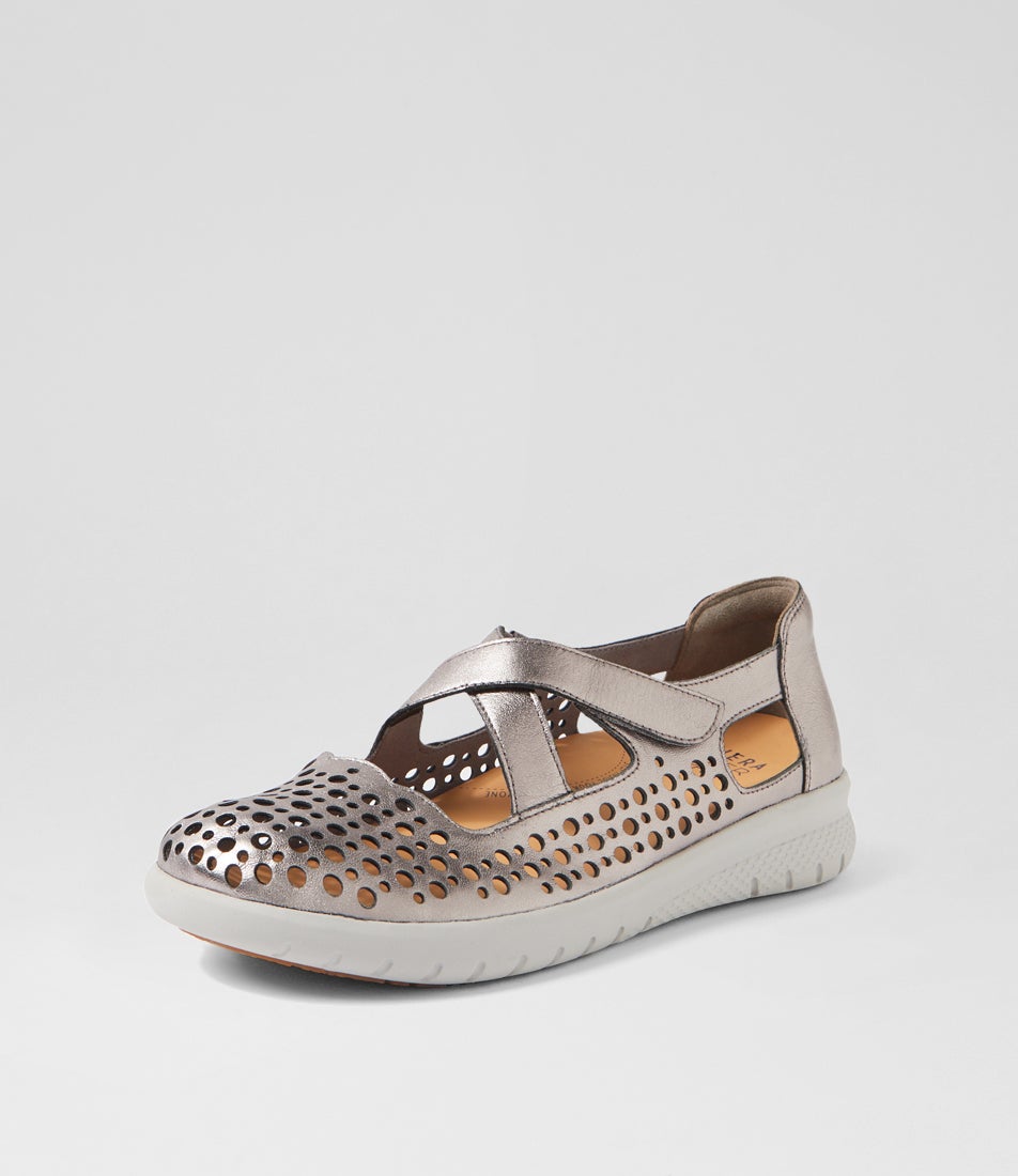 Sachet Xf Pewter Leather Flat Shoes