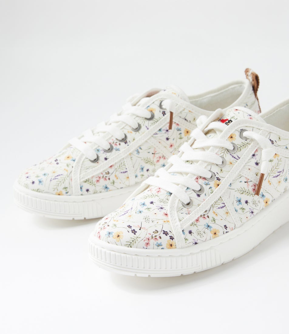 Isaiah White Ditzy Floral Canvas Sneakers Isaiah White Ditzy Floral Canvas Sneakers